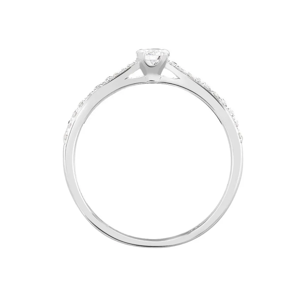 Bague Solitaire Hemera Or Blanc Diamant