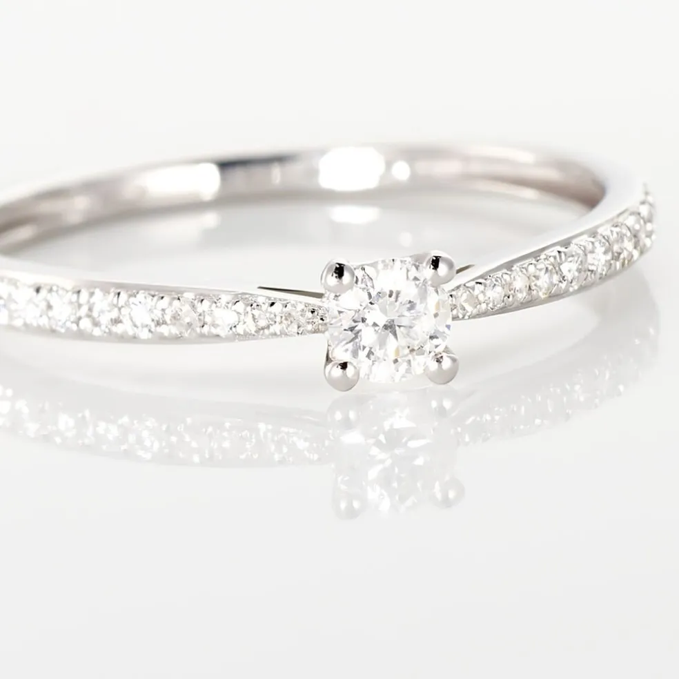 Bague Solitaire Hemera Or Blanc Diamant