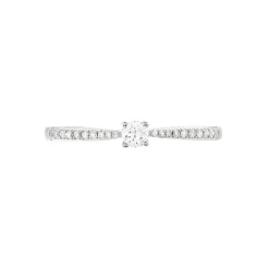 Bague Solitaire Hemera Or Blanc Diamant