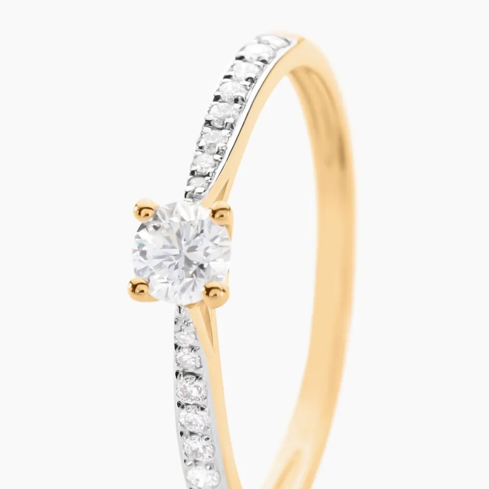 Bague Solitaire Hemera Or Jaune Diamant