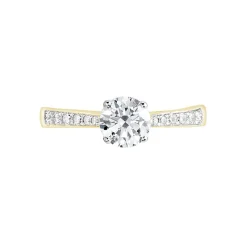 Bague Solitaire Hemera Or Jaune Diamant Synthetique
