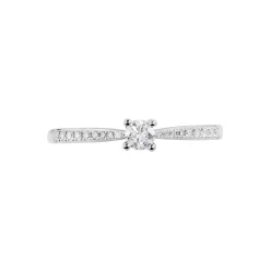 Bague Solitaire Hemera Or Blanc Diamant
