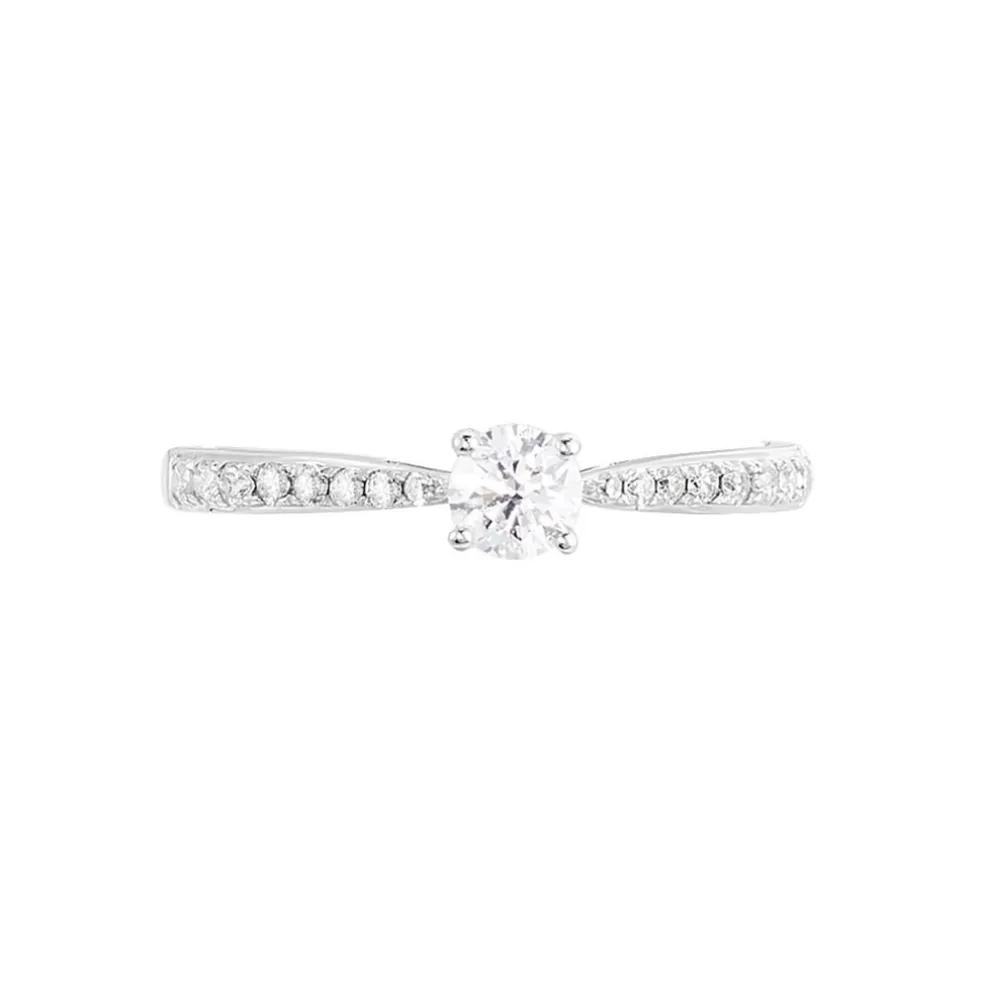 Bague Solitaire Hemera Or Blanc Diamant