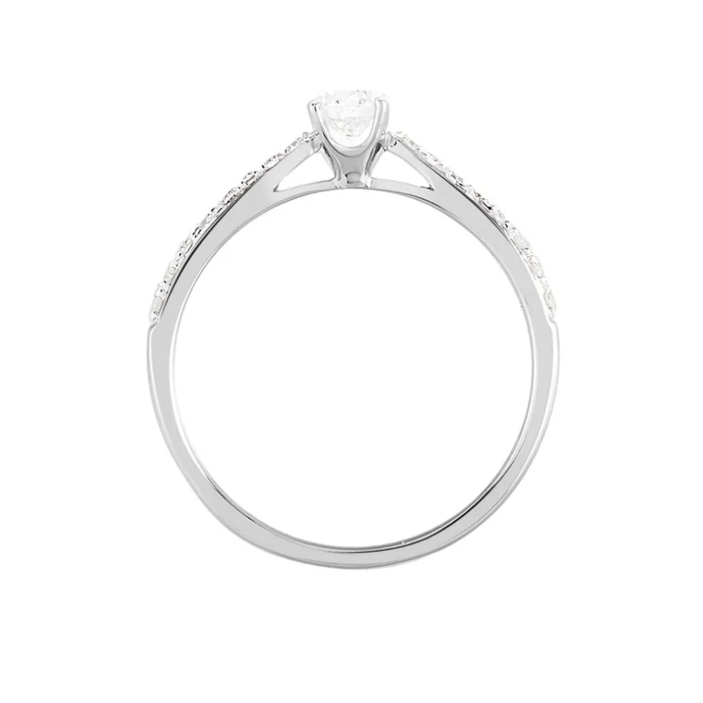 Bague Solitaire Hemera Or Blanc Diamant