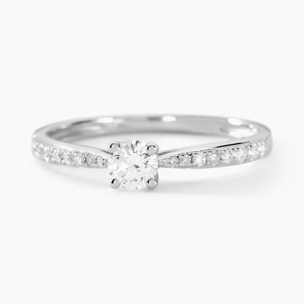 Bague Solitaire Hemera Or Blanc Diamant