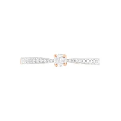 Bague Solitaire Hemera Or Rose Diamant