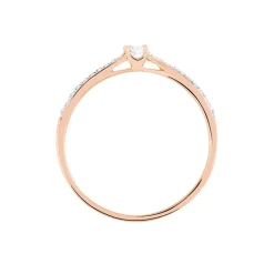 Bague Solitaire Hemera Or Rose Diamant