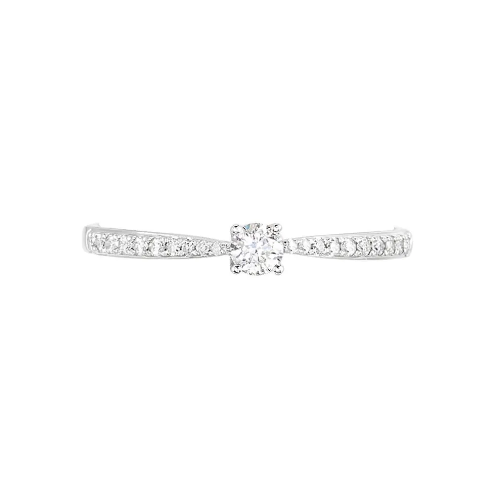 Bague Solitaire Hemera Or Blanc Diamant