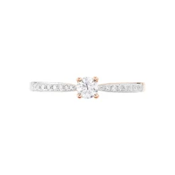 Bague Solitaire Hemera Or Rose Diamant