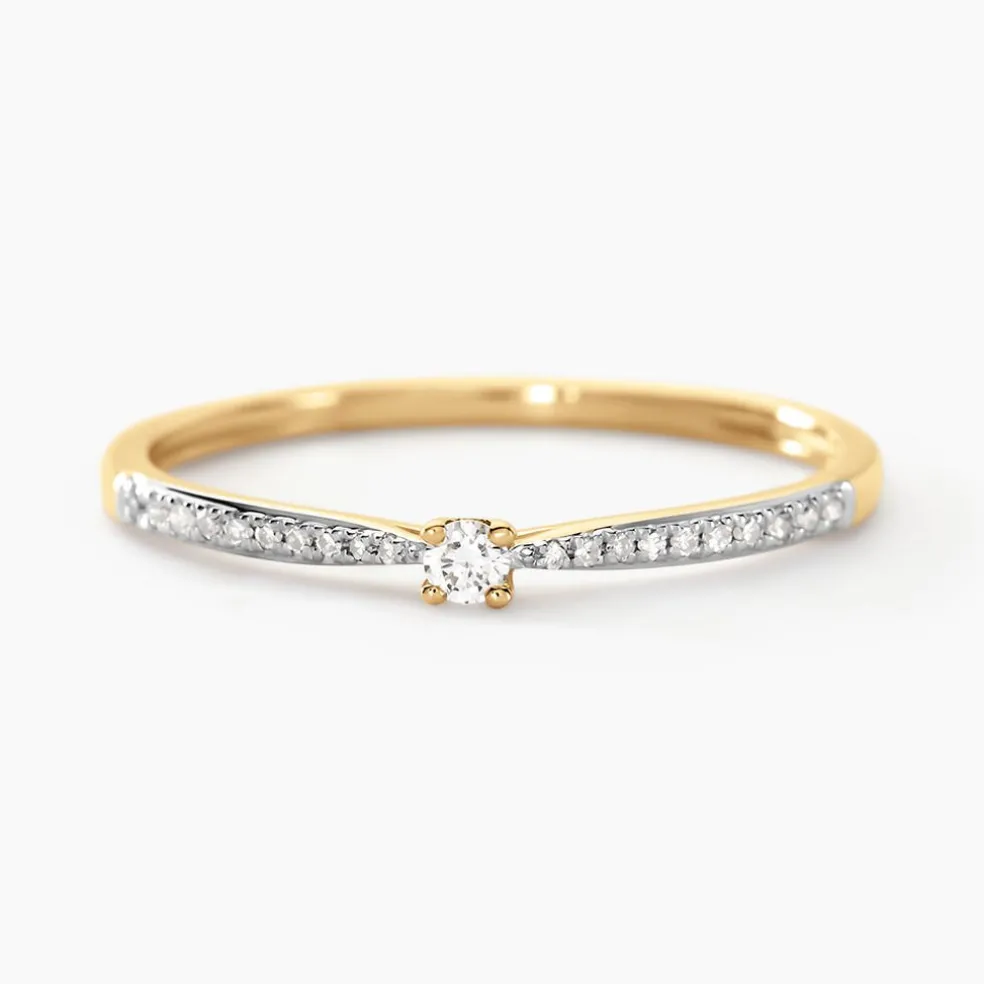Bague Solitaire Hemera Or Jaune Diamant