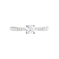 Bague Solitaire Hemera Or Blanc Diamant
