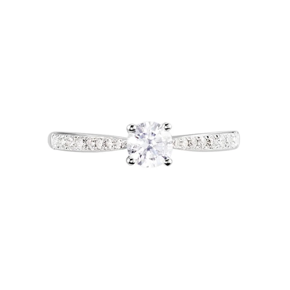 Bague Solitaire Hemera Or Blanc Diamant