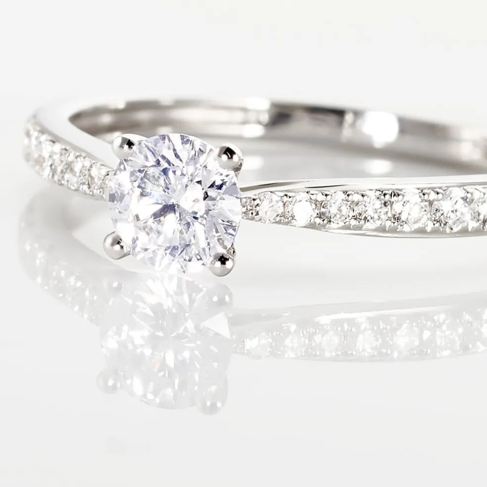 Bague Solitaire Hemera Or Blanc Diamant