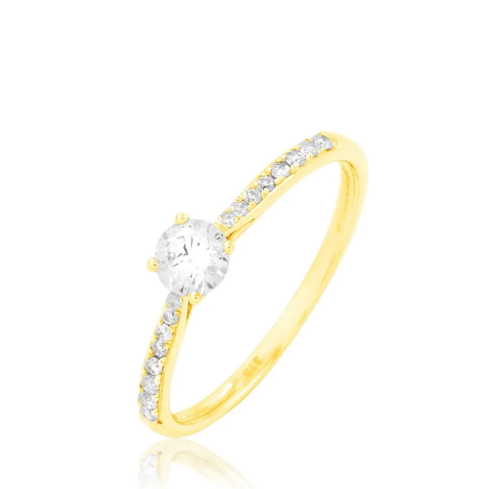 Bague Solitaire Hemera Or Jaune Diamant