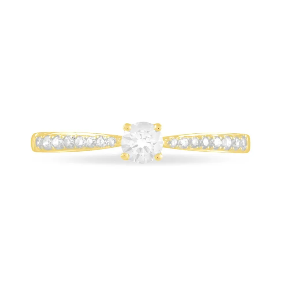 Bague Solitaire Hemera Or Jaune Diamant