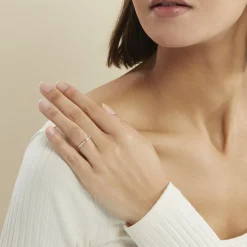 Bague Solitaire Hemera Or Rose Diamant