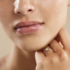 Bague Solitaire Hemera Or Blanc Diamant Synthetique