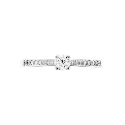 Bague Solitaire Hemera Platine Blanc Diamant