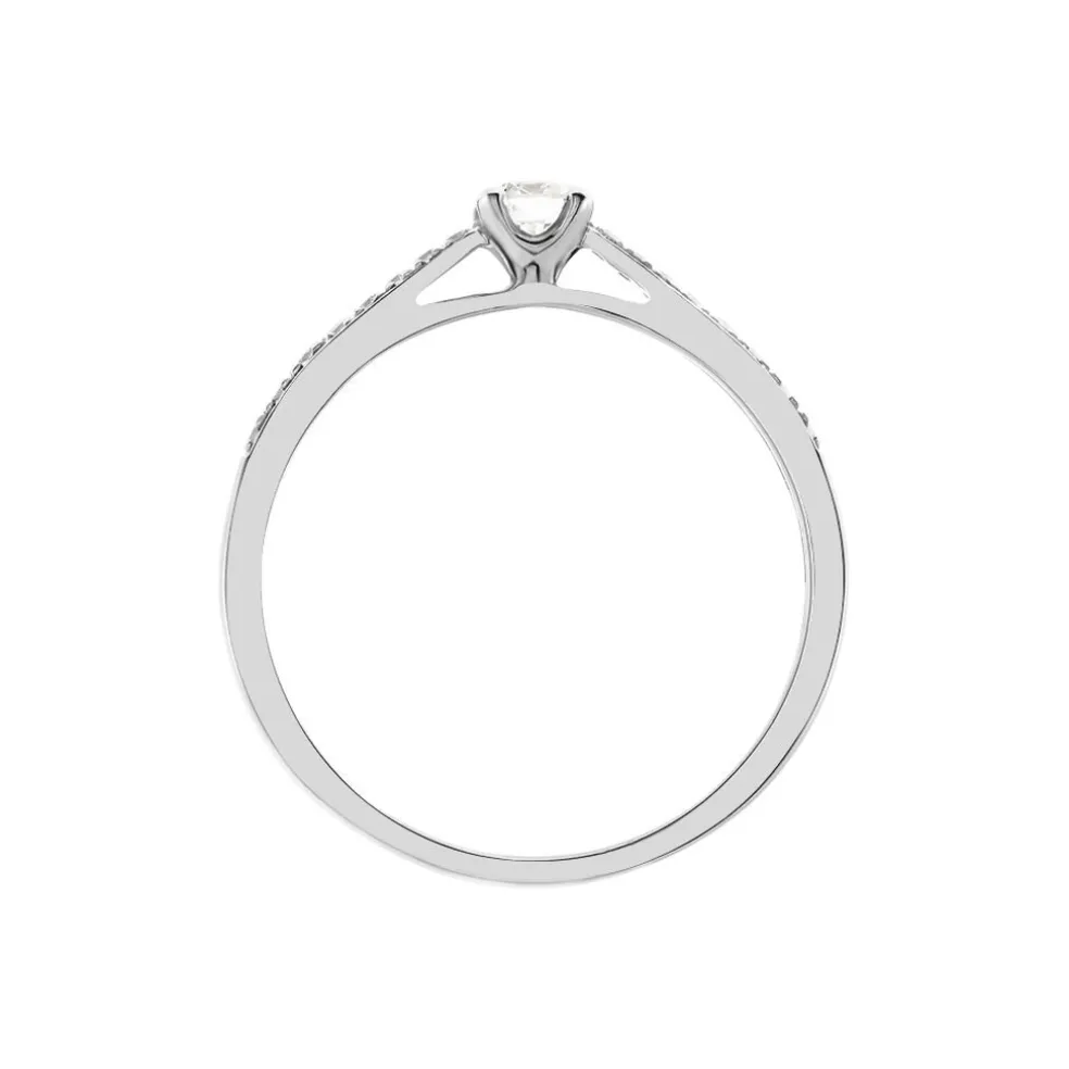 Bague Solitaire Hemera Platine Blanc Diamant
