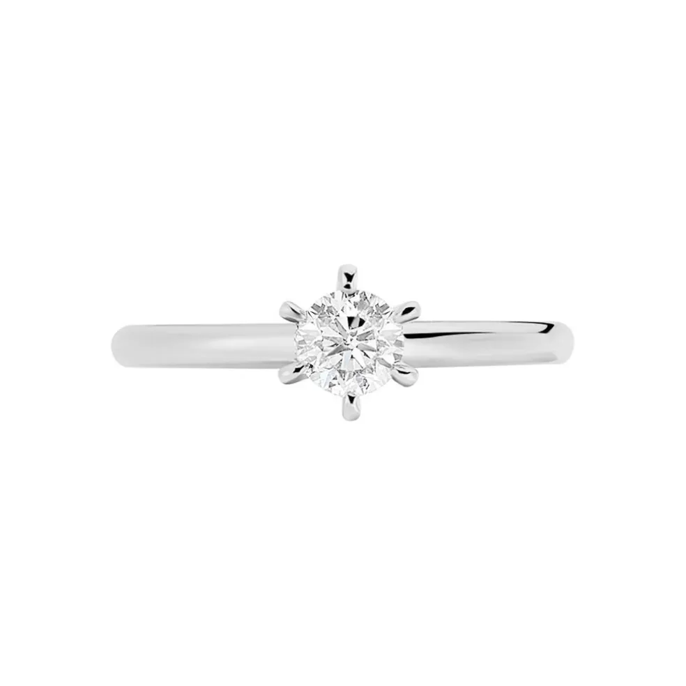 Bague Solitaire Ibtisem Or Blanc Diamant