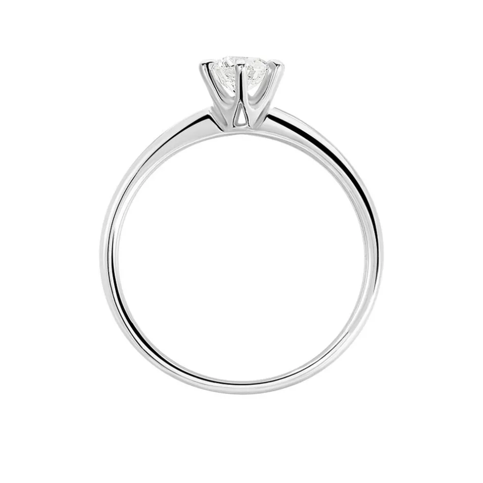 Bague Solitaire Ibtisem Or Blanc Diamant