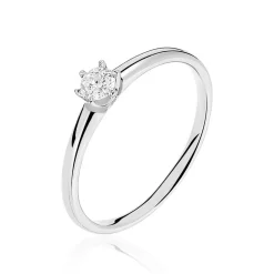 Bague Solitaire Ihsane Or Blanc Diamant