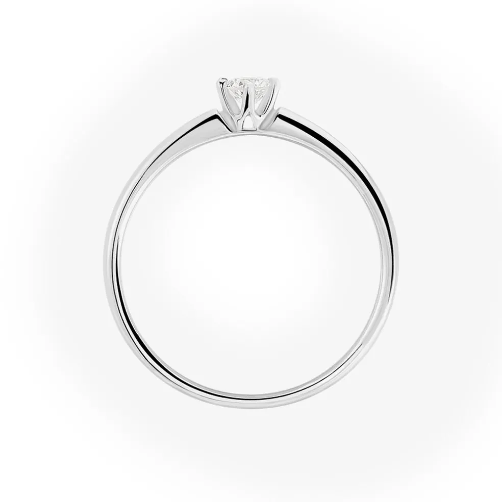 Bague Solitaire Ihsane Or Blanc Diamant
