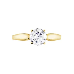 Bague Solitaire Illyana Or Jaune Oxyde De Zirconium