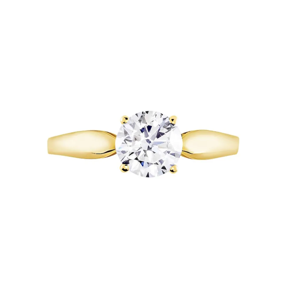 Bague Solitaire Illyana Or Jaune Oxyde De Zirconium