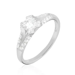 Bague Solitaire Ingrid Or Blanc Diamant