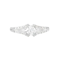 Bague Solitaire Ingrid Or Blanc Diamant