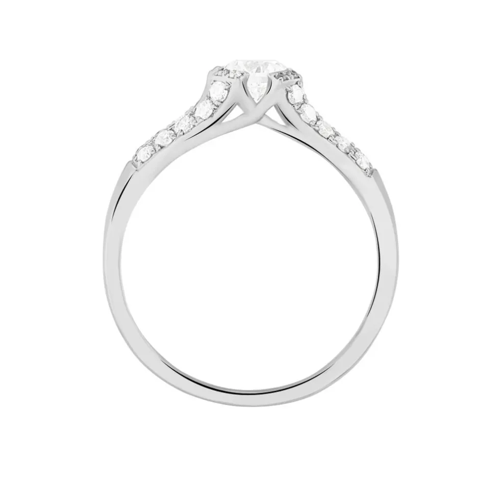 Bague Solitaire Ingrid Or Blanc Diamant