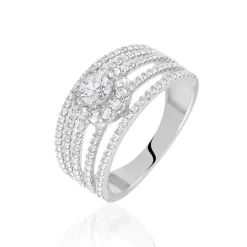 Bague Solitaire Iolente Argent Oxyde De Zirconium