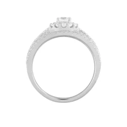 Bague Solitaire Iolente Argent Oxyde De Zirconium