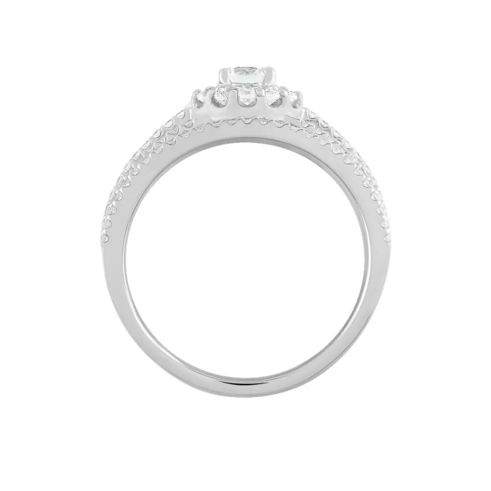 Bague Solitaire Iolente Argent Oxyde De Zirconium