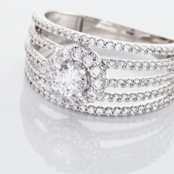 Bague Solitaire Iolente Argent Oxyde De Zirconium