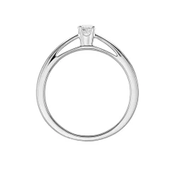 Bague Solitaire Iris Or Blanc Diamant