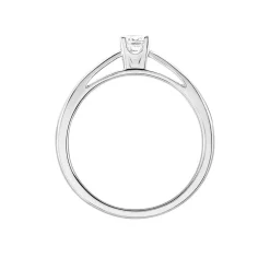 Bague Solitaire Iris Or Blanc Diamant