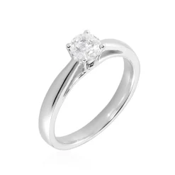 Bague Solitaire Iris Or Blanc Diamant