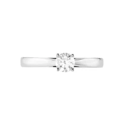 Bague Solitaire Iris Or Blanc Diamant