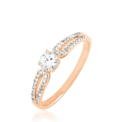 Bague Solitaire Katalina Or Rose Diamant