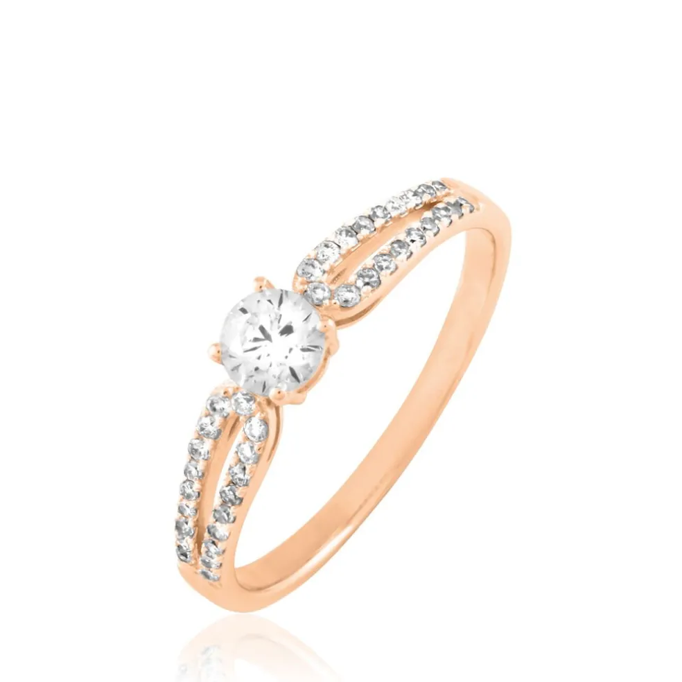 Bague Solitaire Katalina Or Rose Diamant