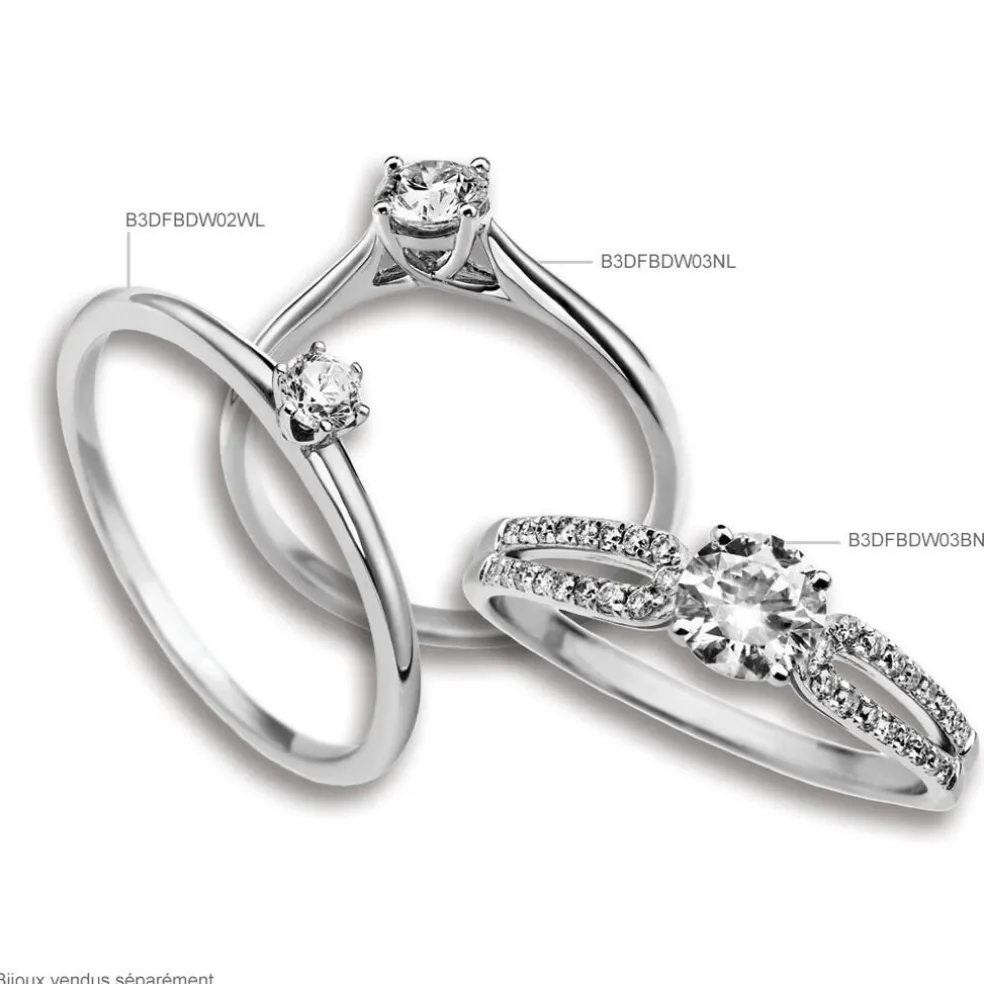 Bague Solitaire Katalina Or Blanc Diamant