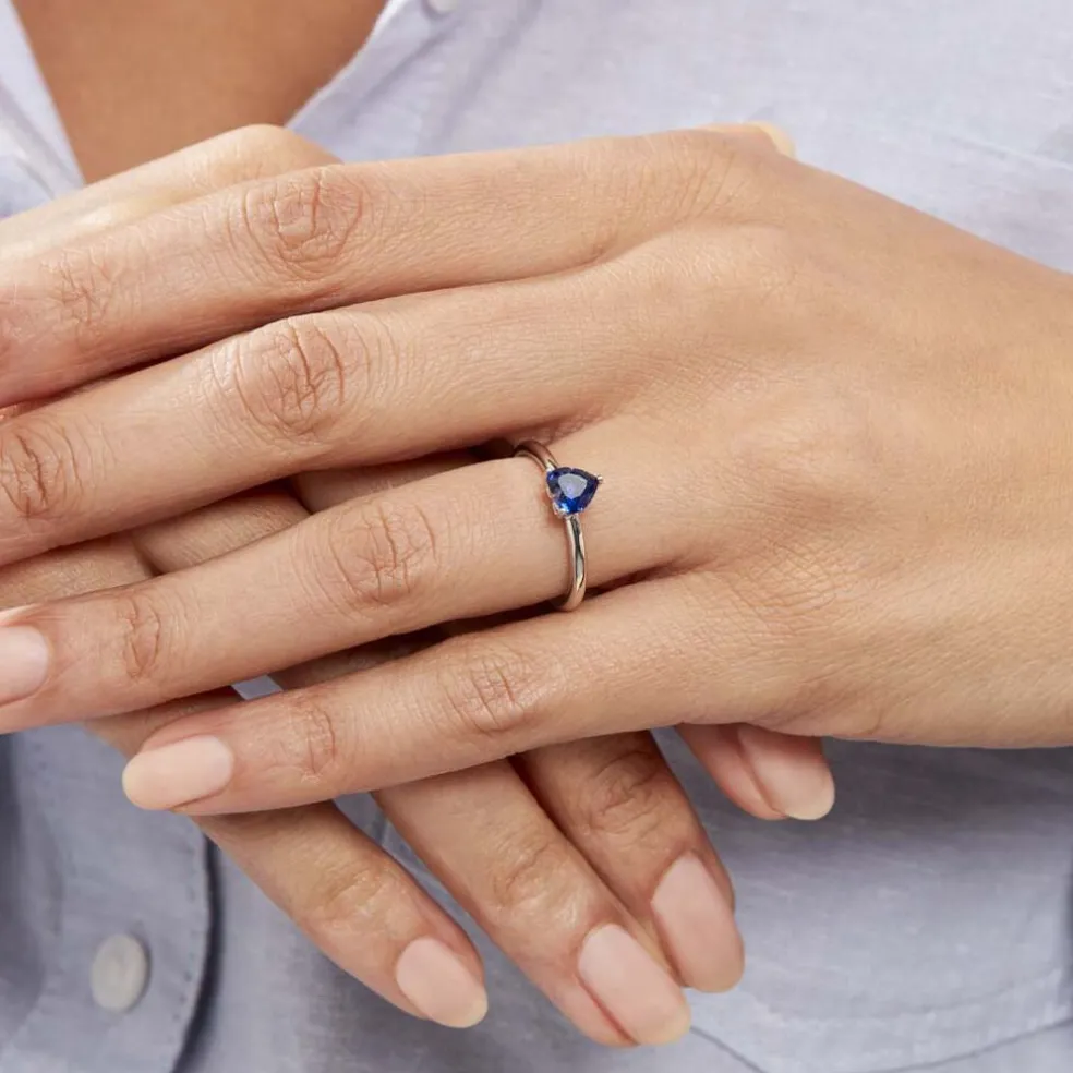 Bague Solitaire Kelvyn Argent Blanc Oxyde De Zirconium