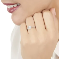 Bague Solitaire Lena Or Blanc Diamant