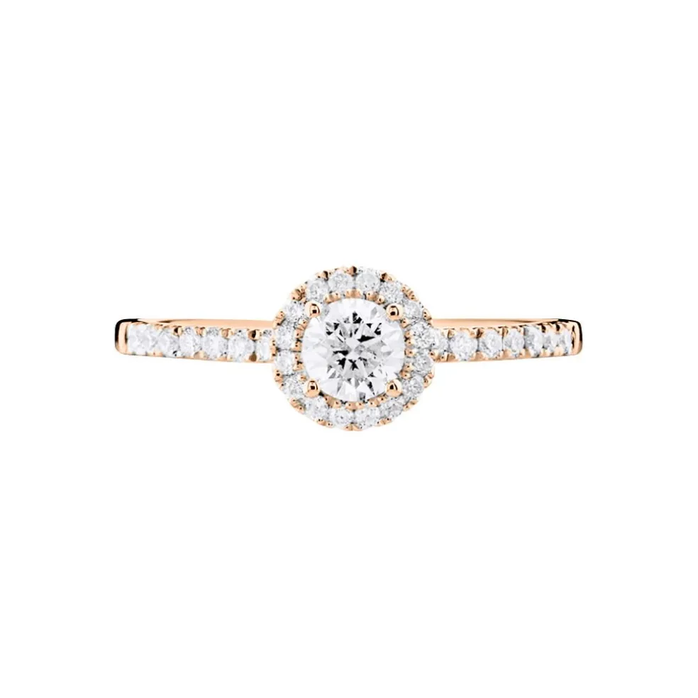Bague Solitaire Lena Or Rose Diamant