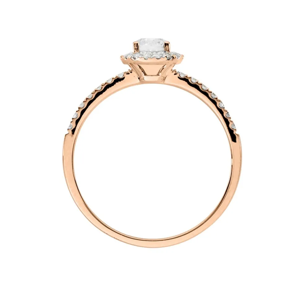 Bague Solitaire Lena Or Rose Diamant