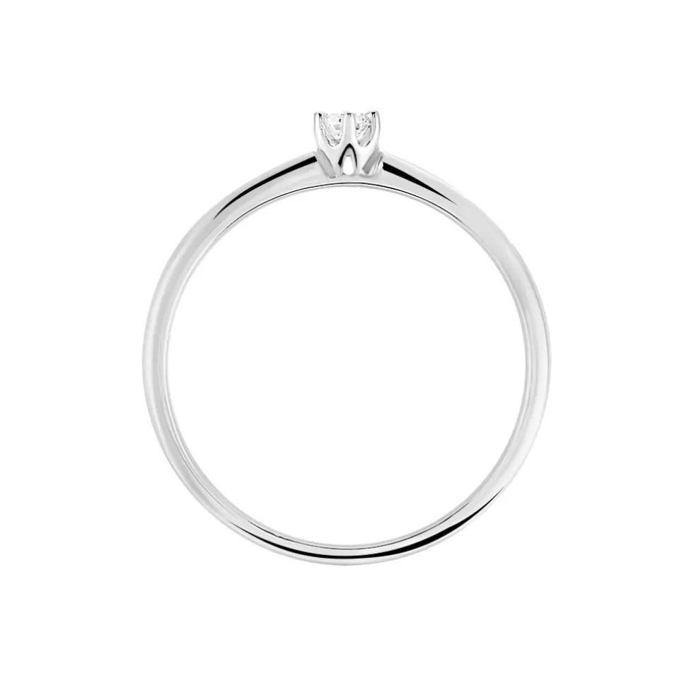 Bague Solitaire Liseline Or Blanc Diamant