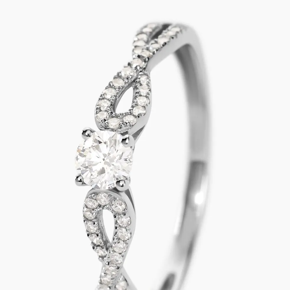Bague Solitaire Livia Or Blanc Diamant