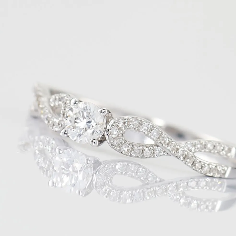 Bague Solitaire Livia Or Blanc Diamant